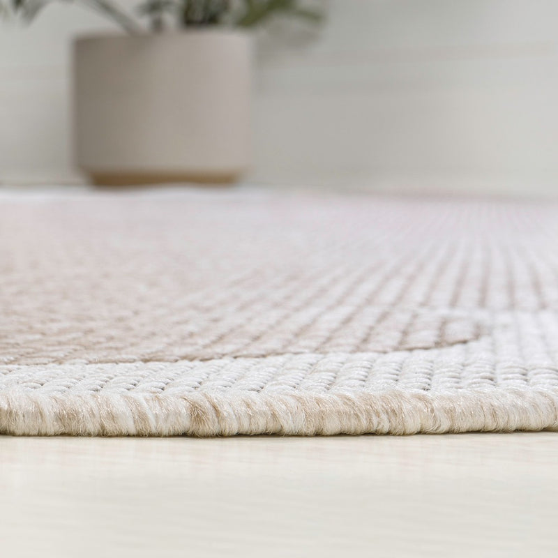 Alice Classic Cottage Two-tone Scalloped Indoor/Outdoor Area Rug