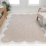 Alice Classic Cottage Two-tone Scalloped Indoor/Outdoor Area Rug