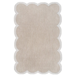 Alice Classic Cottage Two-tone Scalloped Indoor/Outdoor Area Rug