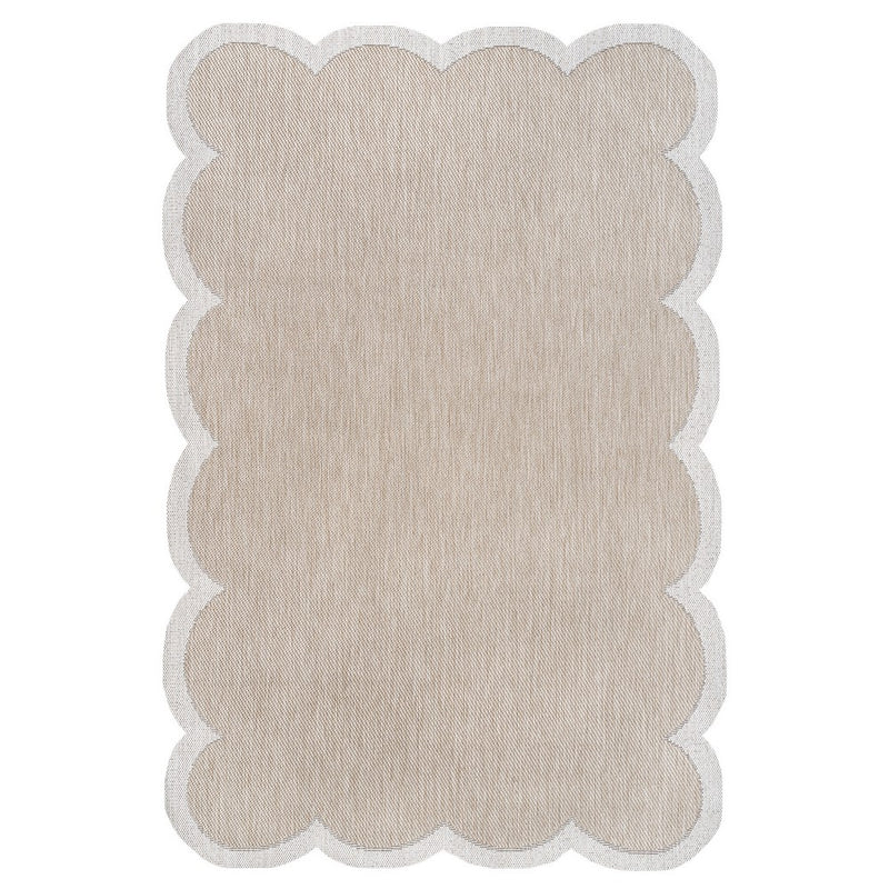 Alice Classic Cottage Two-tone Scalloped Indoor/Outdoor Area Rug