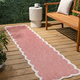 Alice Classic Cottage Two-tone Scalloped Indoor/Outdoor Area Rug