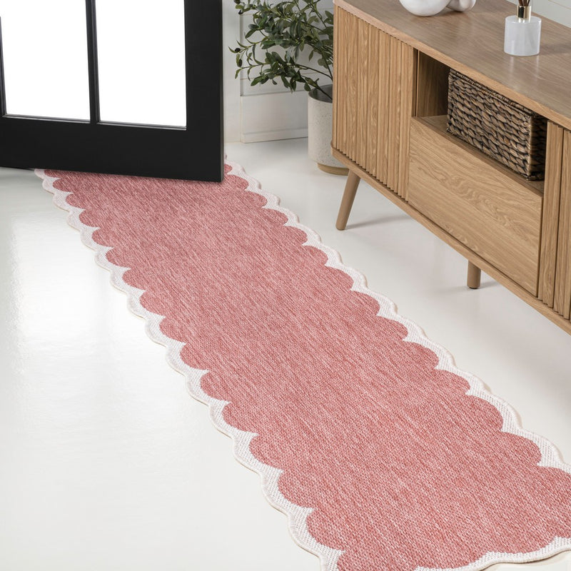 Alice Classic Cottage Two-tone Scalloped Indoor/Outdoor Area Rug