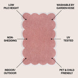 Alice Classic Cottage Two-tone Scalloped Indoor/Outdoor Area Rug