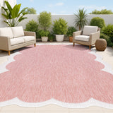 Alice Classic Cottage Two-tone Scalloped Indoor/Outdoor Area Rug