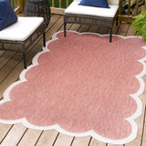 Alice Classic Cottage Two-tone Scalloped Indoor/Outdoor Area Rug