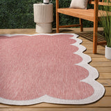 Alice Classic Cottage Two-tone Scalloped Indoor/Outdoor Area Rug