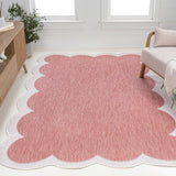 Alice Classic Cottage Two-tone Scalloped Indoor/Outdoor Area Rug