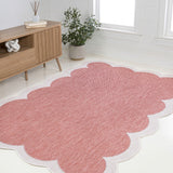 Alice Classic Cottage Two-tone Scalloped Indoor/Outdoor Area Rug
