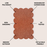 Alice Classic Cottage Two-tone Scalloped Indoor/Outdoor Area Rug