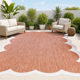 Alice Classic Cottage Two-tone Scalloped Indoor/Outdoor Area Rug