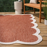 Alice Classic Cottage Two-tone Scalloped Indoor/Outdoor Area Rug