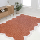 Alice Classic Cottage Two-tone Scalloped Indoor/Outdoor Area Rug