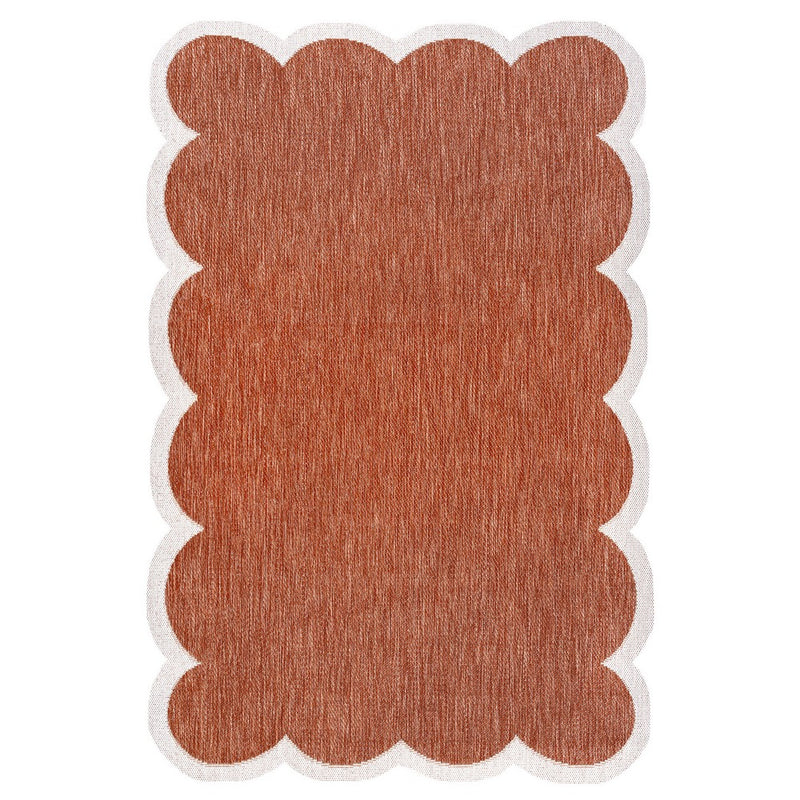 Alice Classic Cottage Two-tone Scalloped Indoor/Outdoor Area Rug