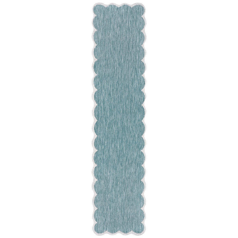 Alice Classic Cottage Two-tone Scalloped Indoor/Outdoor Area Rug