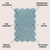 Alice Classic Cottage Two-tone Scalloped Indoor/Outdoor Area Rug