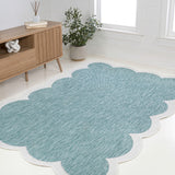 Alice Classic Cottage Two-tone Scalloped Indoor/Outdoor Area Rug