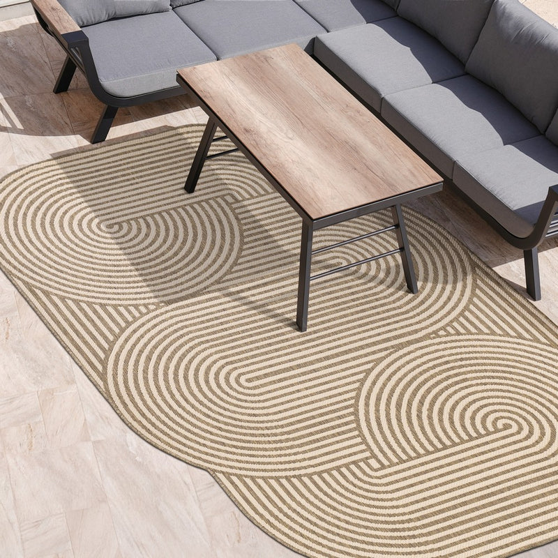 Margot Modern Geometric Arch Stripe Area Rug