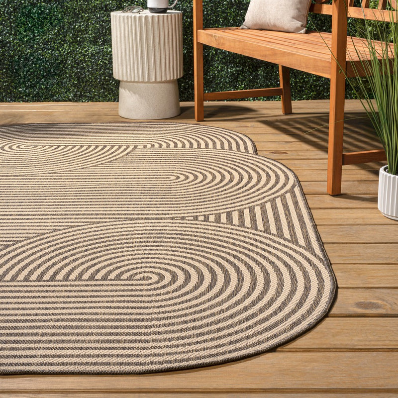 Margot Modern Geometric Arch Stripe Area Rug