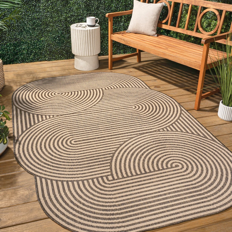 Margot Modern Geometric Arch Stripe Area Rug