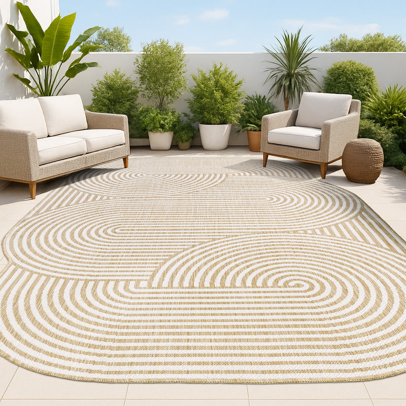 Margot Modern Geometric Arch Stripe Area Rug