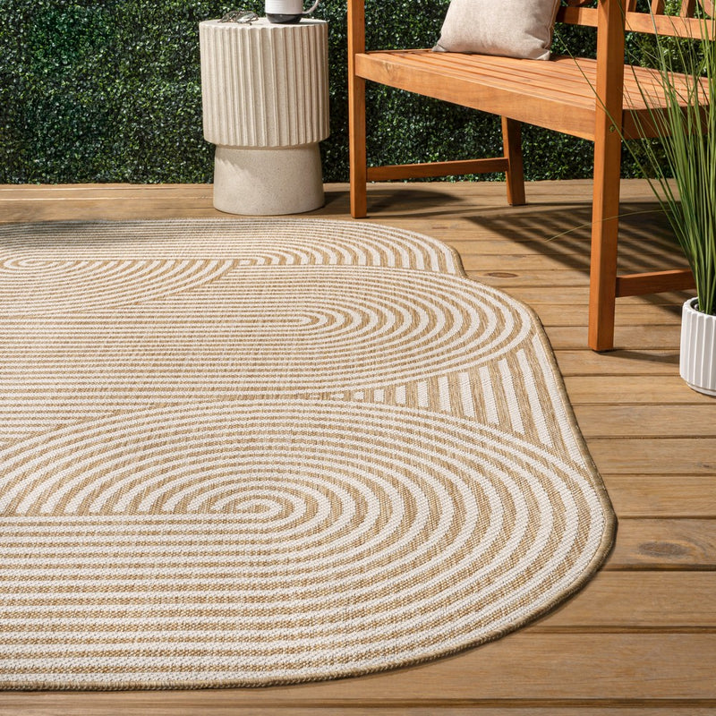 Margot Modern Geometric Arch Stripe Area Rug