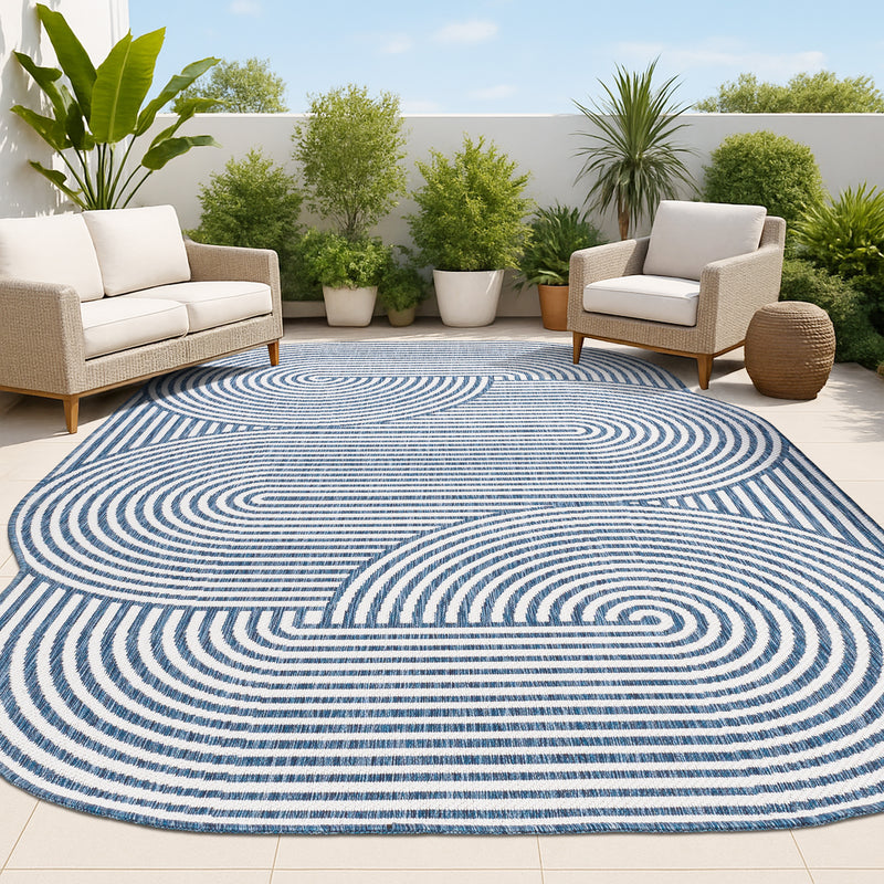 Margot Modern Geometric Arch Stripe Area Rug