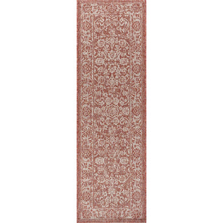 Tela Bohemian Textured Weave Floral Indoor/outdoor Runner Rug