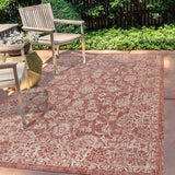 Tela Bohemian Textured Weave Floral Indoor/outdoor Area Rug