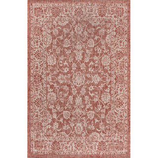 Tela Bohemian Textured Weave Floral Indoor/outdoor Area Rug