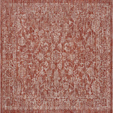 Tela Bohemian Textured Weave Floral Indoor/outdoor Square Rug