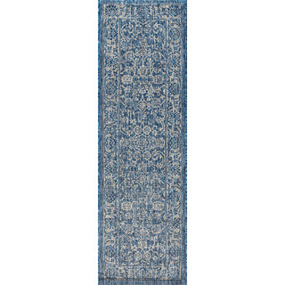 Tela Bohemian Textured Weave Floral Indoor/outdoor Runner Rug