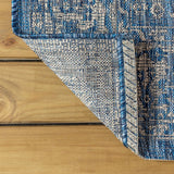 Tela Bohemian Textured Weave Floral Indoor/outdoor Area Rug