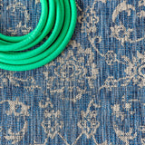 Tela Bohemian Textured Weave Floral Indoor/outdoor Runner Rug
