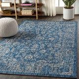 Tela Bohemian Textured Weave Floral Indoor/outdoor Area Rug