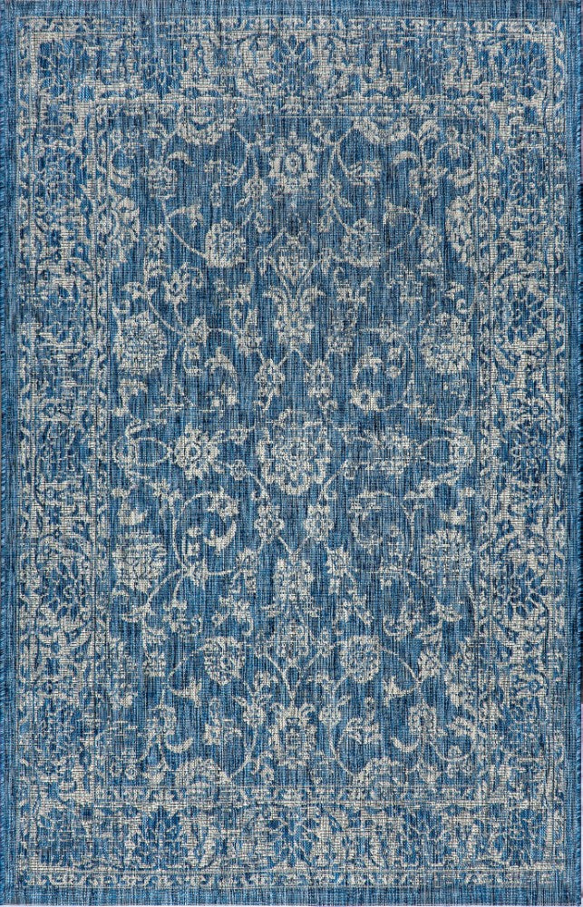 Tela Bohemian Textured Weave Floral Indoor/outdoor Area Rug