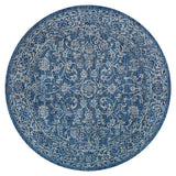 Tela Bohemian Textured Weave Floral Indoor/outdoor Round Rug