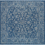 Tela Bohemian Textured Weave Floral Indoor/outdoor Square Rug