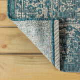 Tela Bohemian Textured Weave Floral Indoor/outdoor Area Rug