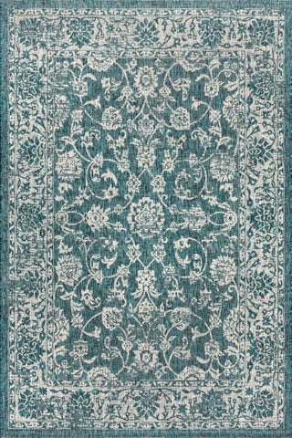 Tela Bohemian Textured Weave Floral Indoor/outdoor Area Rug