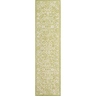 Tela Bohemian Textured Weave Floral Indoor/outdoor Runner Rug