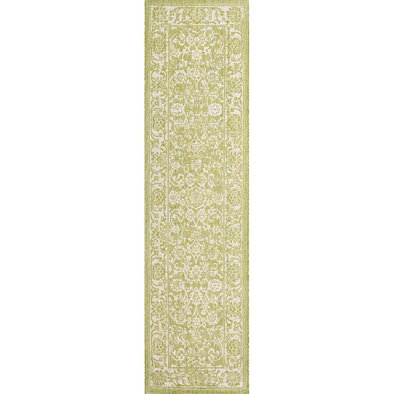 Tela Bohemian Textured Weave Floral Indoor/outdoor Runner Rug