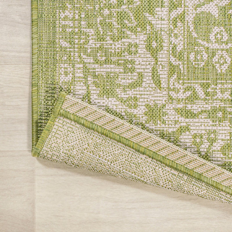 Tela Bohemian Textured Weave Floral Indoor/outdoor Area Rug