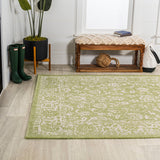 Tela Bohemian Textured Weave Floral Indoor/outdoor Area Rug