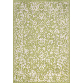 Tela Bohemian Textured Weave Floral Indoor/outdoor Area Rug