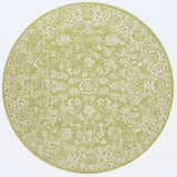 Tela Bohemian Textured Weave Floral Indoor/outdoor Round Rug