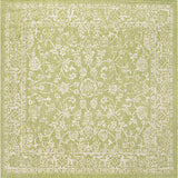 Tela Bohemian Textured Weave Floral Indoor/outdoor Square Rug