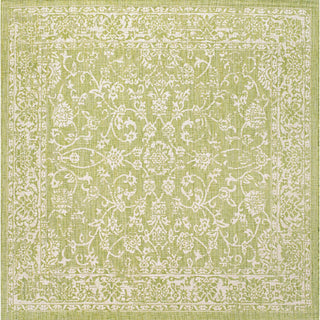 Tela Bohemian Textured Weave Floral Indoor/outdoor Square Rug
