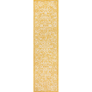 Tela Bohemian Textured Weave Floral Indoor/outdoor Runner Rug