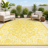 Tela Bohemian Textured Weave Floral Indoor/outdoor Area Rug