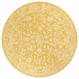 Tela Bohemian Textured Weave Floral Indoor/outdoor Round Rug